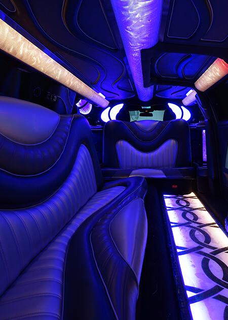 limo with LED lighting