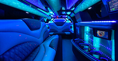limousine with neon lights